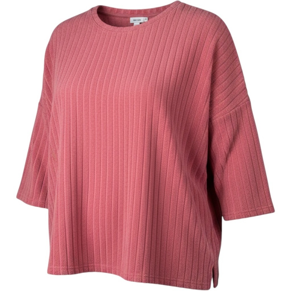 Womens Long Sleeve Cozy Pullover Ribbed Knit XL Chunky Cottagecore